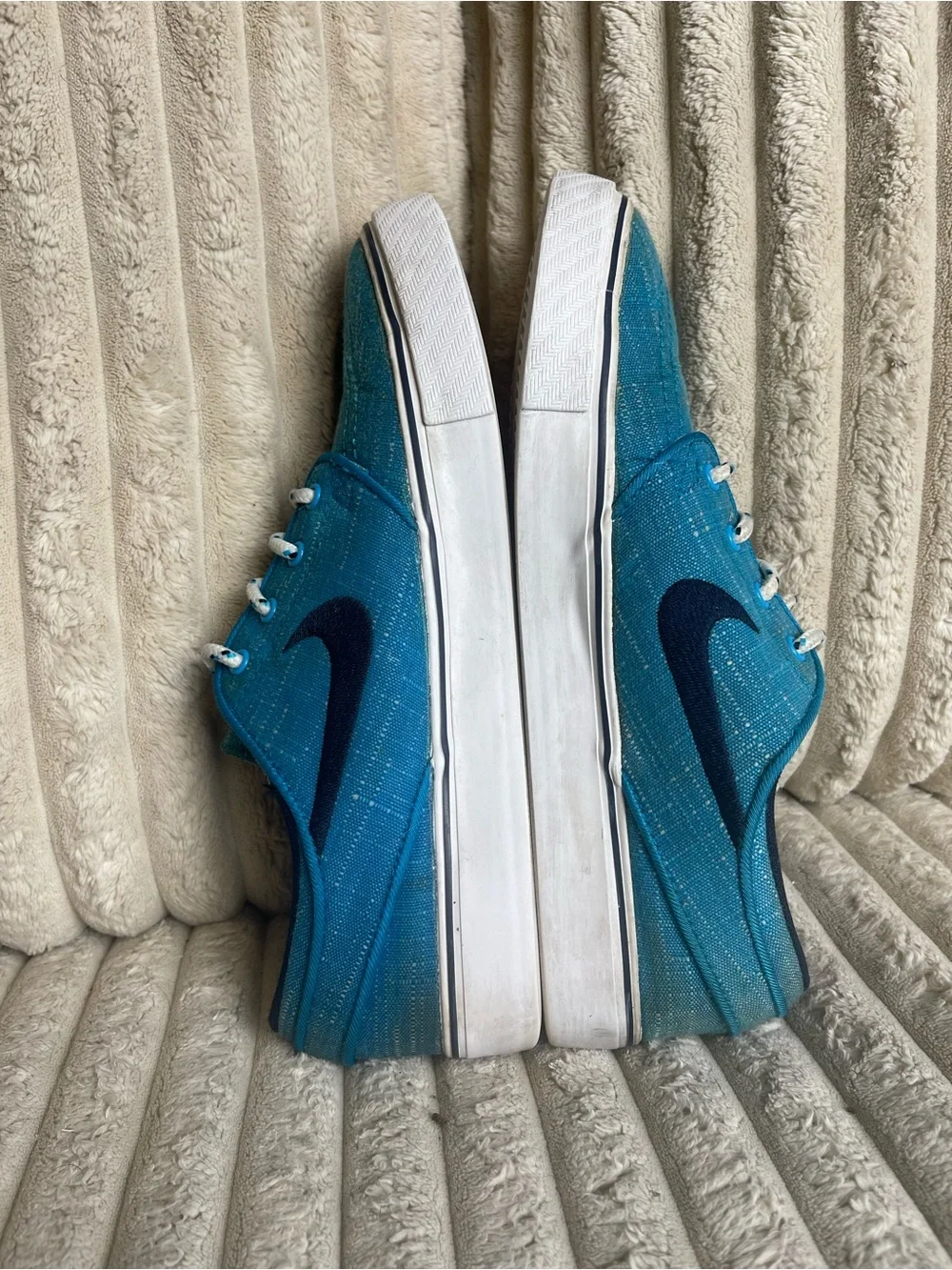 Nike SB Stefan Janoski Blue Canvas Skate Shoes Men’s Size 5 Youth - Picture 4 of 9
